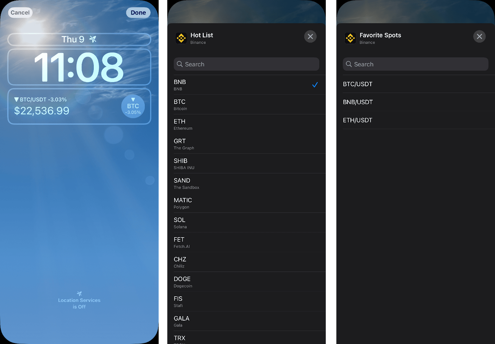苹果手机怎么设置bnb(binance)交易所组件